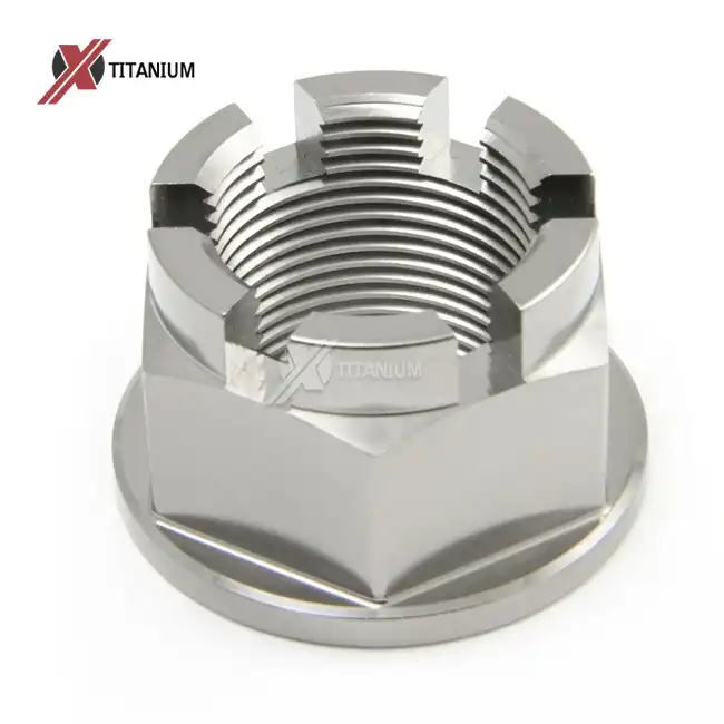 Titanium Flanged Axle Nut